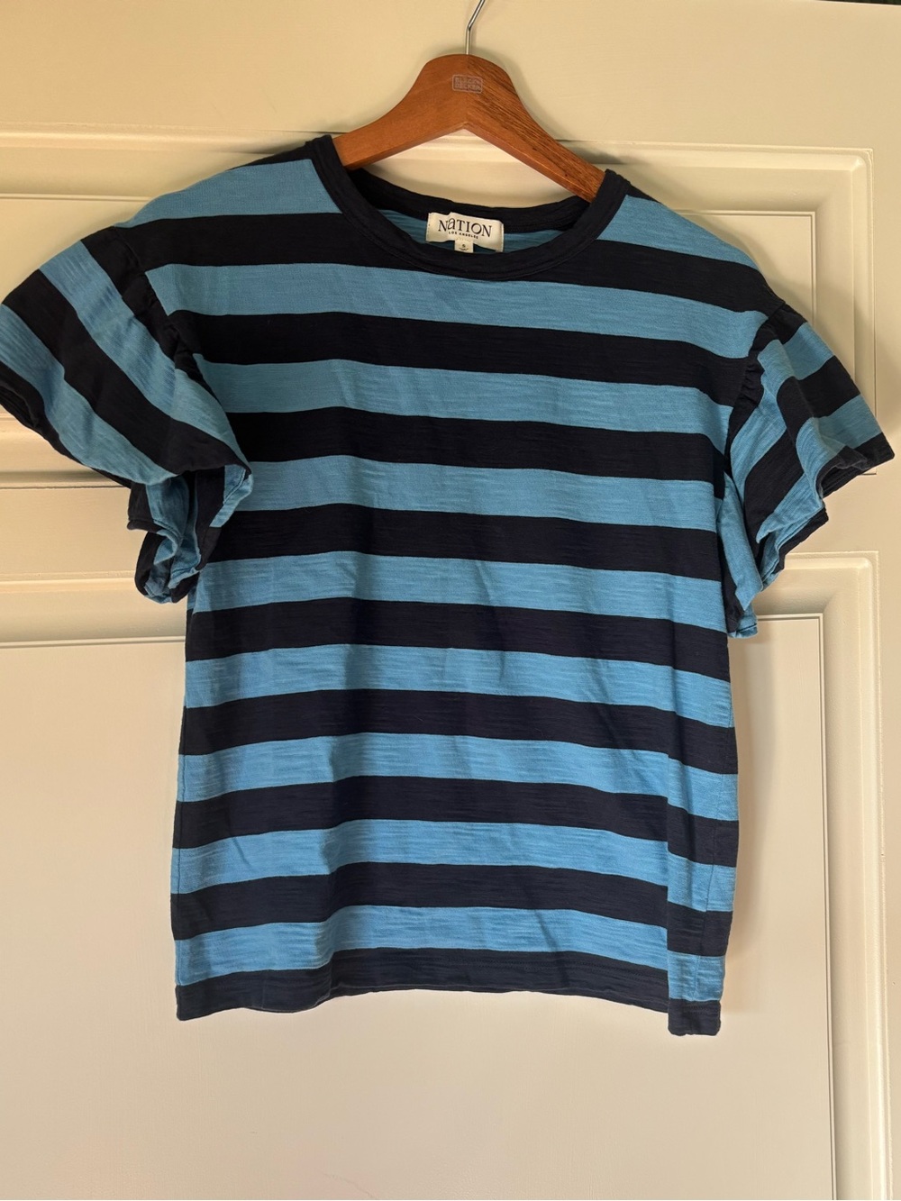 Nation LTD navy striped top